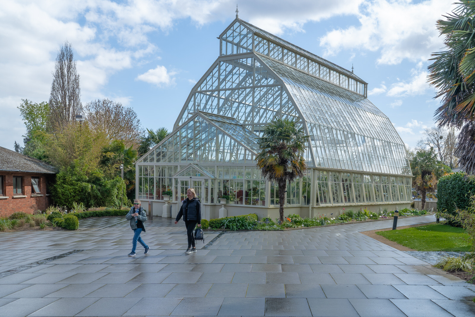 SOME OF THE GLASSHOUSES IN THE BOTANIC GARDENS