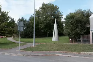 THIS CONE SHAPED OPJECT CAN BE SEEN AT HENNESSEY'S ROAD IN WATERFORD [I COULD NOT ESTABLISH IF IT IS A SCULPTURE]-255536-1