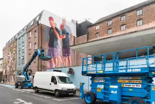 FLOWERS ON THE STREET PRODUCED IN 2017 BY LULA GROCE [I PHOTOGRAPHED THIS MURAL IN 2017 AND ITS REPLACEMENT IN AUGUST 2025]-255642-1