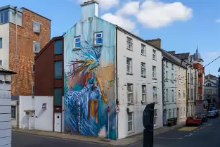 MURAL BY SONNY SUNDANCER AT 8 MARY STREET WATERFORD [PHOTOGRAPHED FROM MY HOTEL AUGUST 2021]-255161-1