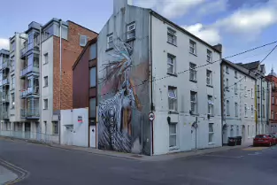 MURAL BY SONNY SUNDANCER AT 8 MARY STREET WATERFORD [PHOTOGRAPHED FROM MY HOTEL AUGUST 2021]-255162-1