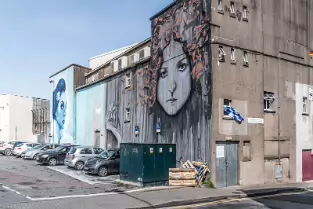 THE WATERFORD BOOK CENTRE REAR WALL LAYER TWO MURAL BY ADOR AND SHUK [PHOTOGRAPHED IN 2017]-255651-1