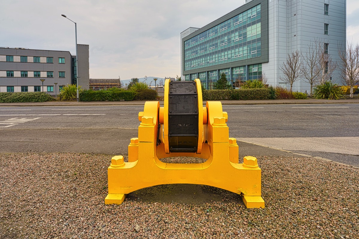 THE BLINKS SCULPTURE ON QUEENS ROAD IN BELFAST