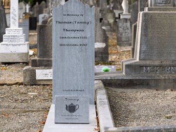 TEAPOT MEMORIAL IN GLASNEVIN The distinctive gravestone for Thomas (Tommy) Thompson, located in Glasnevin Cemetery, has been noted in discussions...