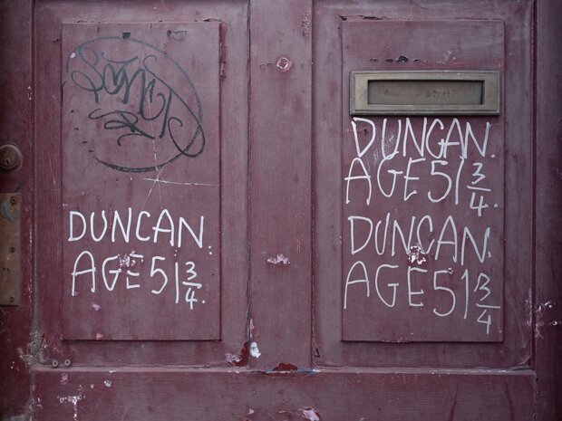 SO WHO IS DUNCAN Early in the year I investigated graffiti by 'Duncan Aged 51 3/4 and basically got nowhere. Today I came across another...