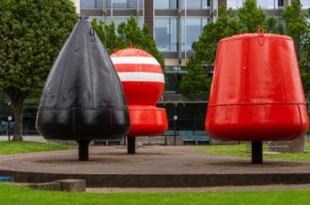 THE BELFAST BUOYS AT THEIR ORIGINAL LOCATION - PHOTOGRAPHED MAY 2015 