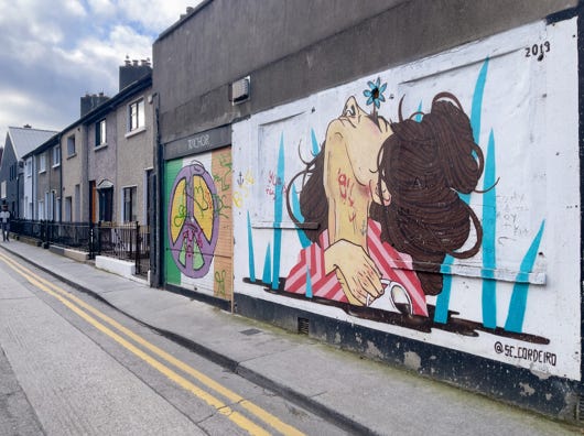 WHAT HAPPENED TO THE BLUE ANCHOR RESTAURANT AT MEATH PLACE [ALL THAT REMAINS IS A MURAL]  001
