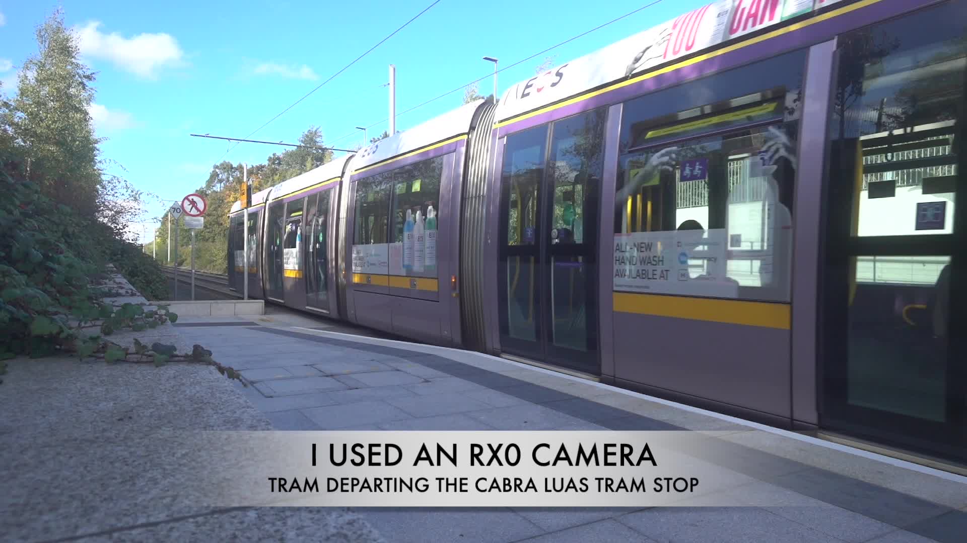 TRAM DEPARTING CABRA STOP