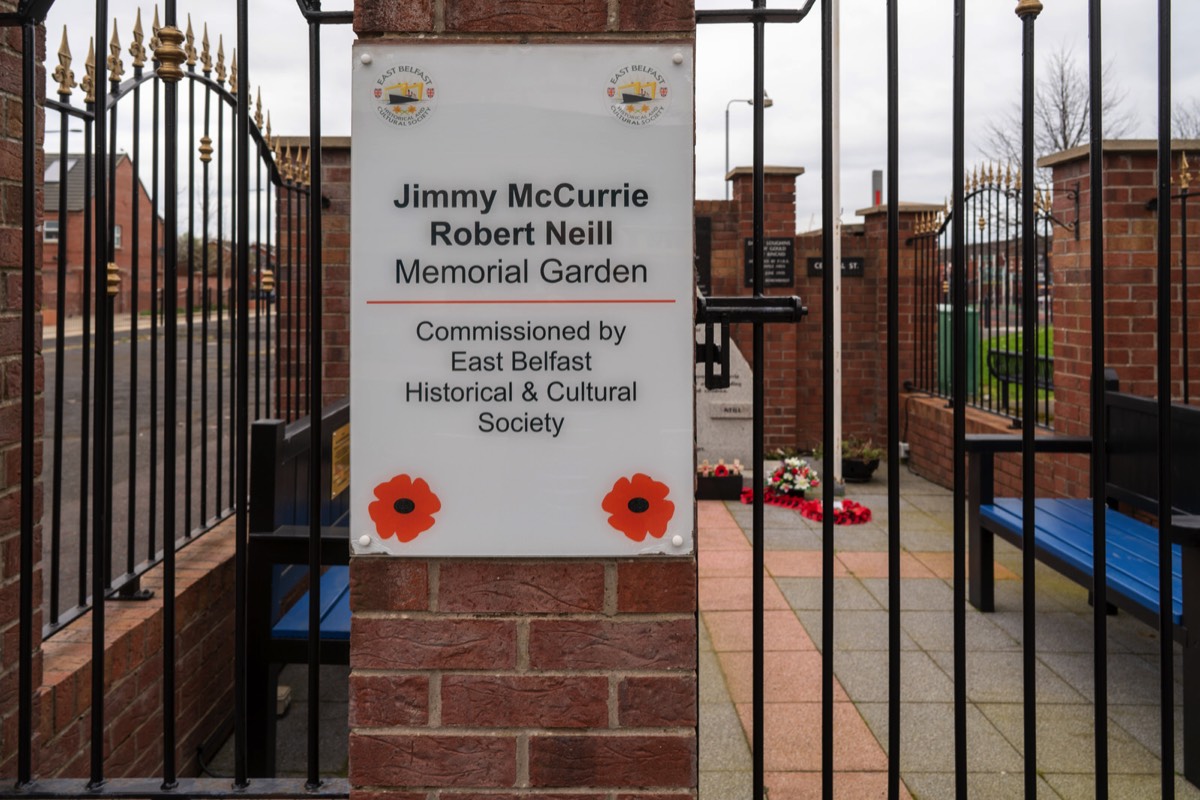 JAMES McCURRIE ROBERT NEILL MEMORIAL GARDEN - NEWTOWNARDS ROAD BELFAST  003