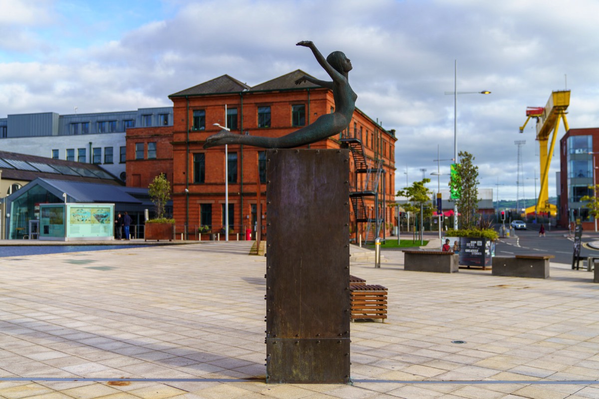 THIS SCULPTURE IS BY ROWAN GILLESPIE  - TITANICA  A DIVING FEMALE FIGURE  002