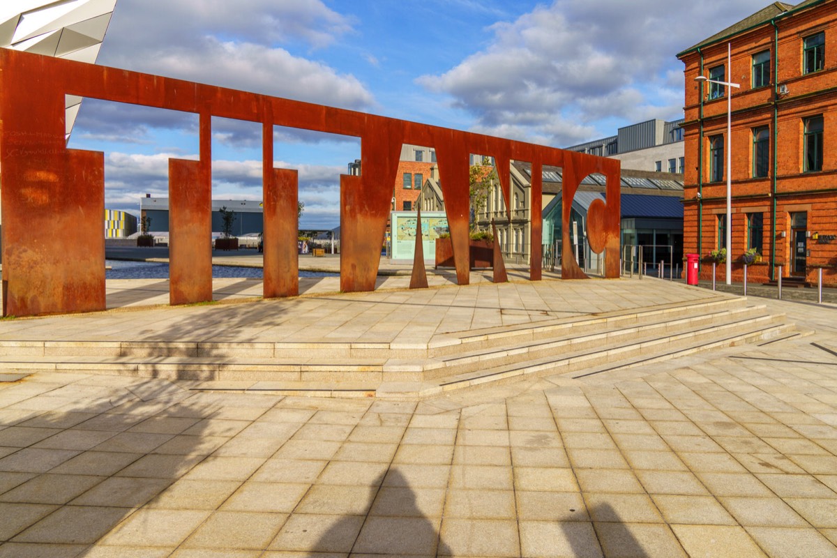 TITANIC LETTERING - CORTEN OR WEATHERING STEEL 006