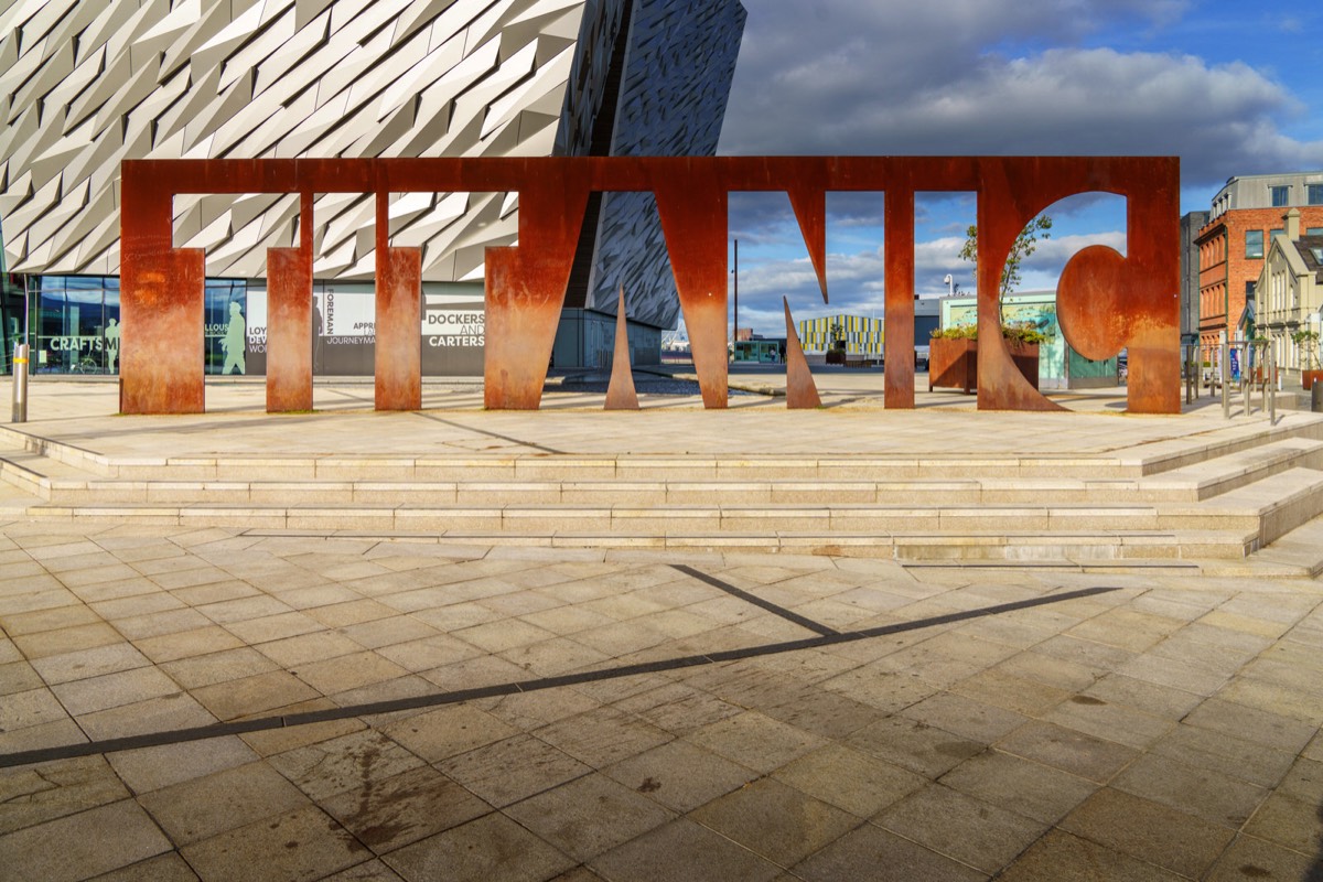 TITANIC LETTERING - CORTEN OR WEATHERING STEEL 007