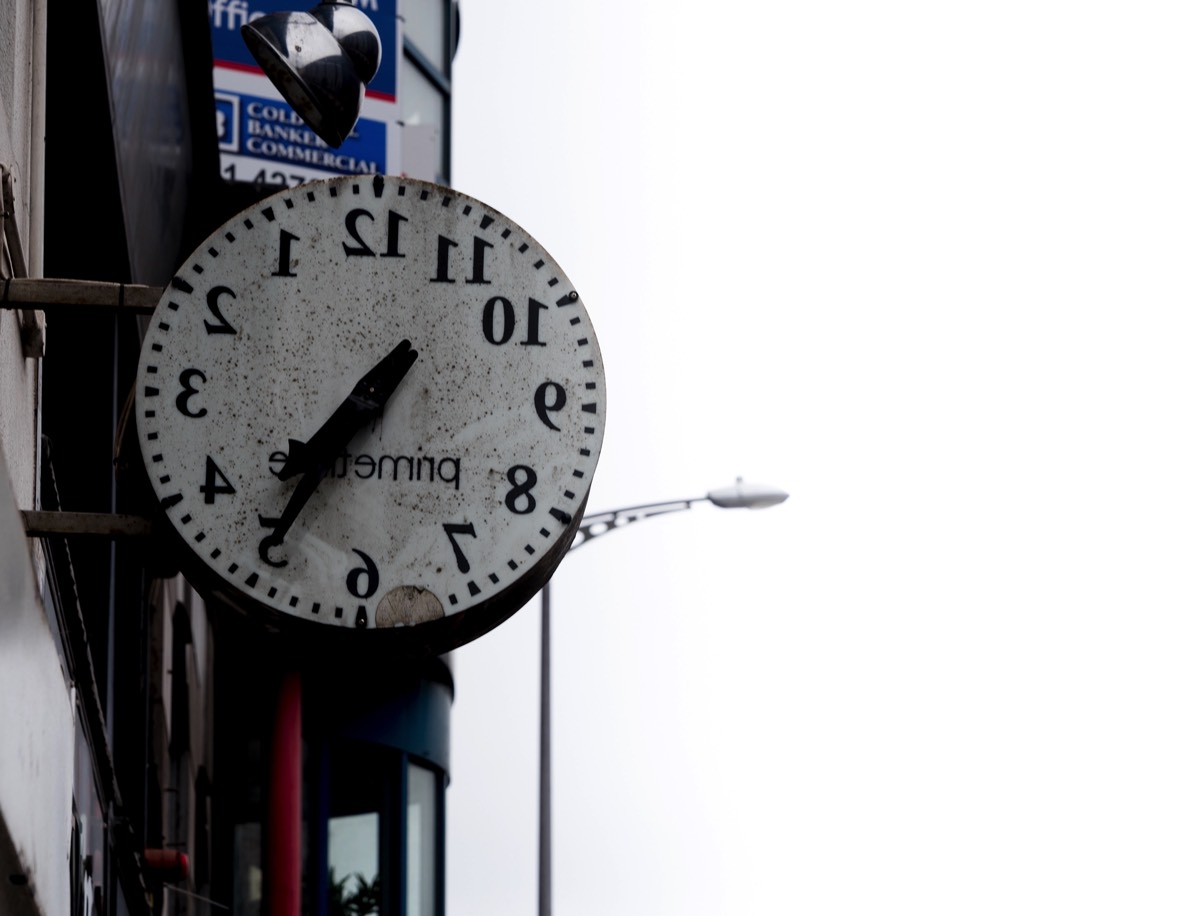 STRANGE CLOCK IN CORK [PRIME TIME CLOTHING LIMITED WASHINGTON STREET CORK]  003