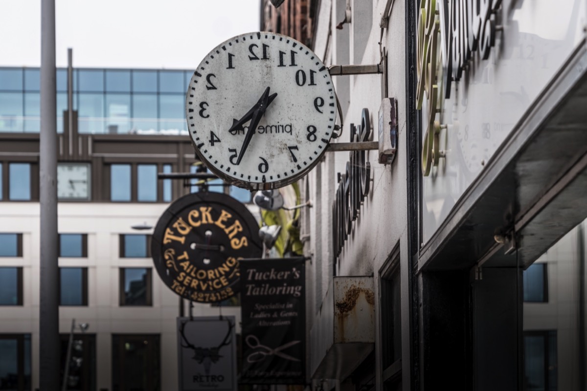 STRANGE CLOCK IN CORK [PRIME TIME CLOTHING LIMITED WASHINGTON STREET CORK]  006