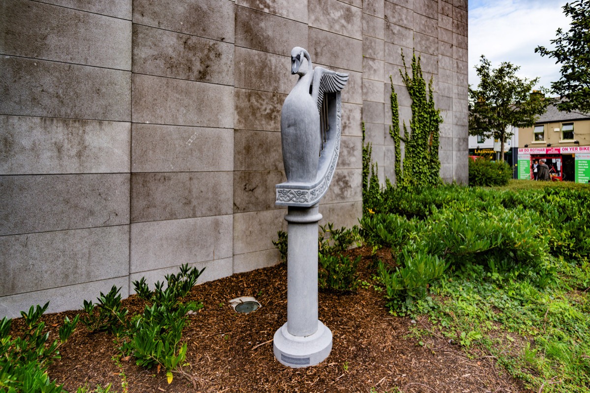 The sculpture is comprised of a swan, a symbol of rebirth and resurrection