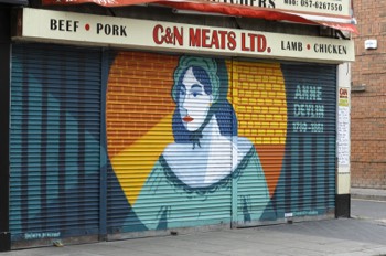  STREET ART TRIBUTE TO ANNE DEVLIN  BY ARTIST  CLAIRE PROUVOST  