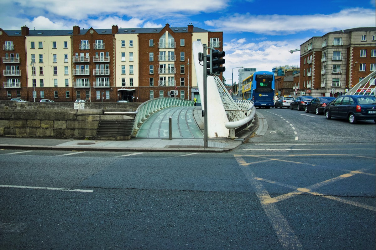 James Joyce Bridge is a road bridge spanning the River Liffey 001