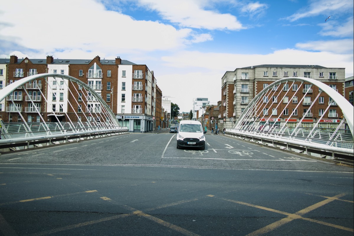 James Joyce Bridge is a road bridge spanning the River Liffey 002