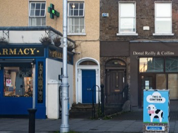  THIS IS COWTOWN BY JOSEPH O'CONNOR PAINT-A-BOX STREET ART ON MANOR STREET IN STONEYBATTER  