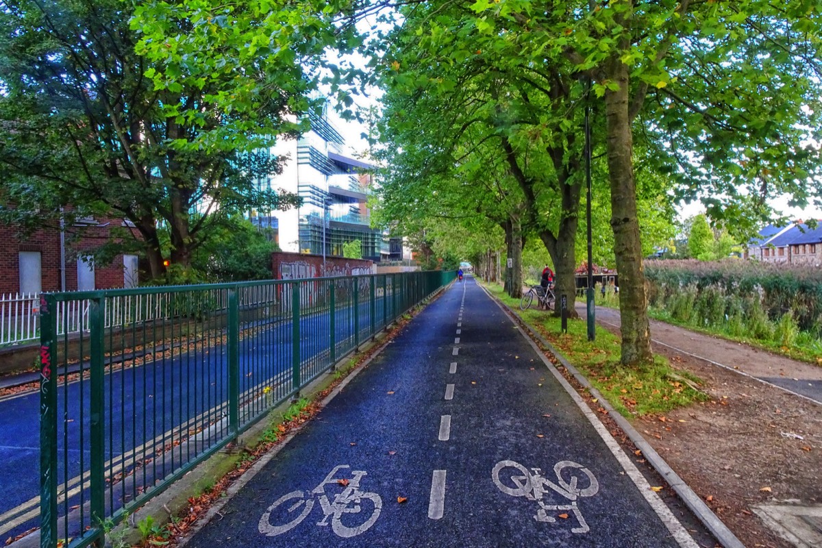 CHARLEMONT PLACE - FROM THE TRAM STOP TO THE BOARDWALK AT LEESON STREET BRIDGE 001