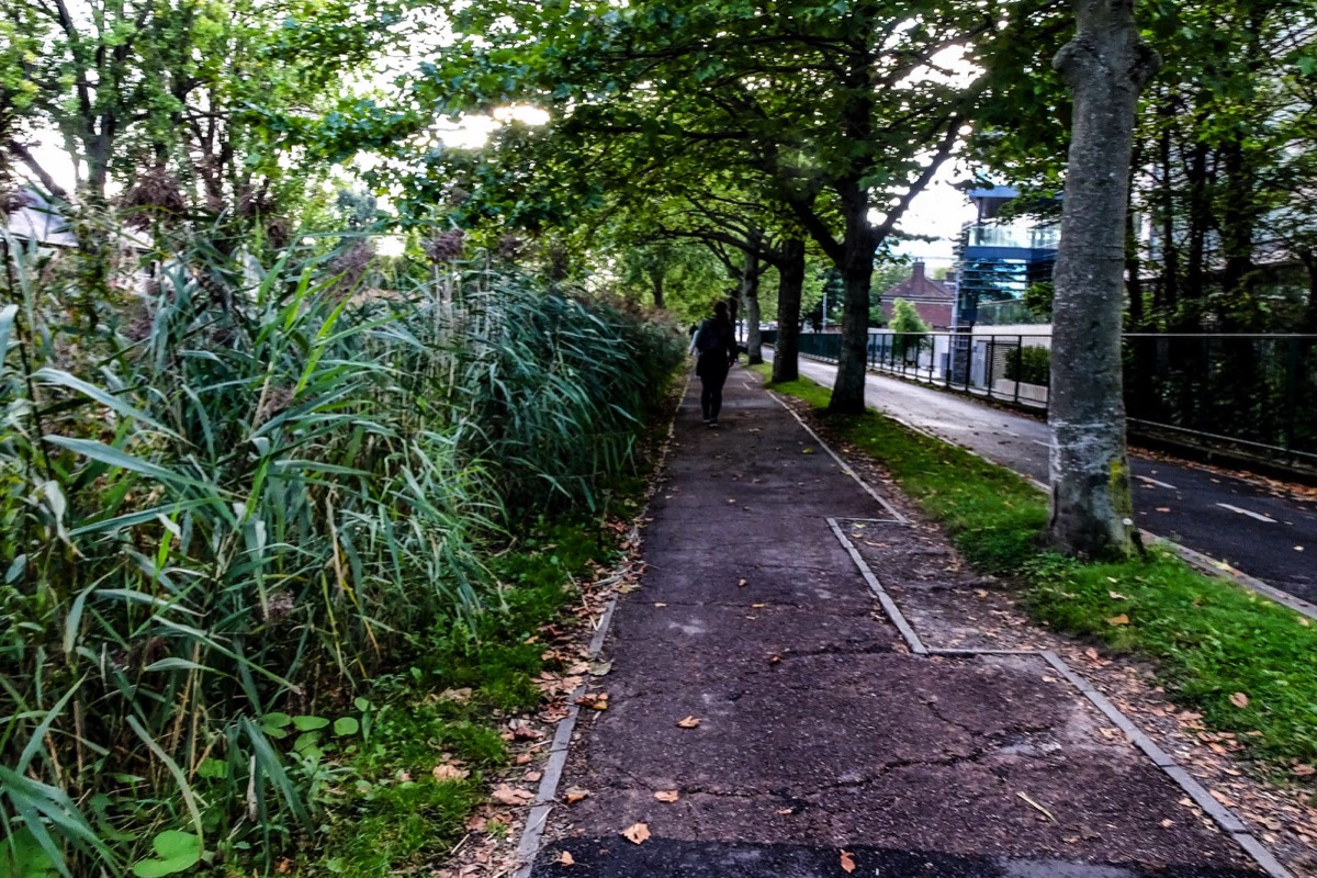 CHARLEMONT PLACE - FROM THE TRAM STOP TO THE BOARDWALK AT LEESON STREET BRIDGE 009