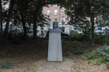  HENRY GRATTAN IN MERRION SQUARE PARK  - BY PETER GRANT 