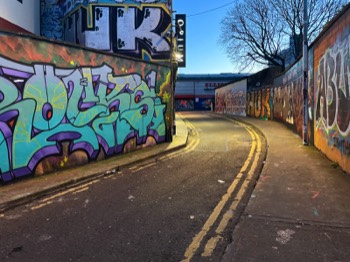  LIBERTY LANE OFF KEVIN STREET  ONE OF THE FEW GRAFFITI LANES REMAINING IN THE CITY CENTRE  