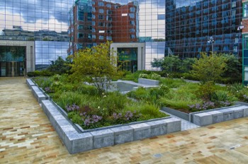  EARLSFORT TERRACE PLAZA - THE SCULPTURE FEATURING BIRDS IN FLIGHT HAS BEEN REPLACED 