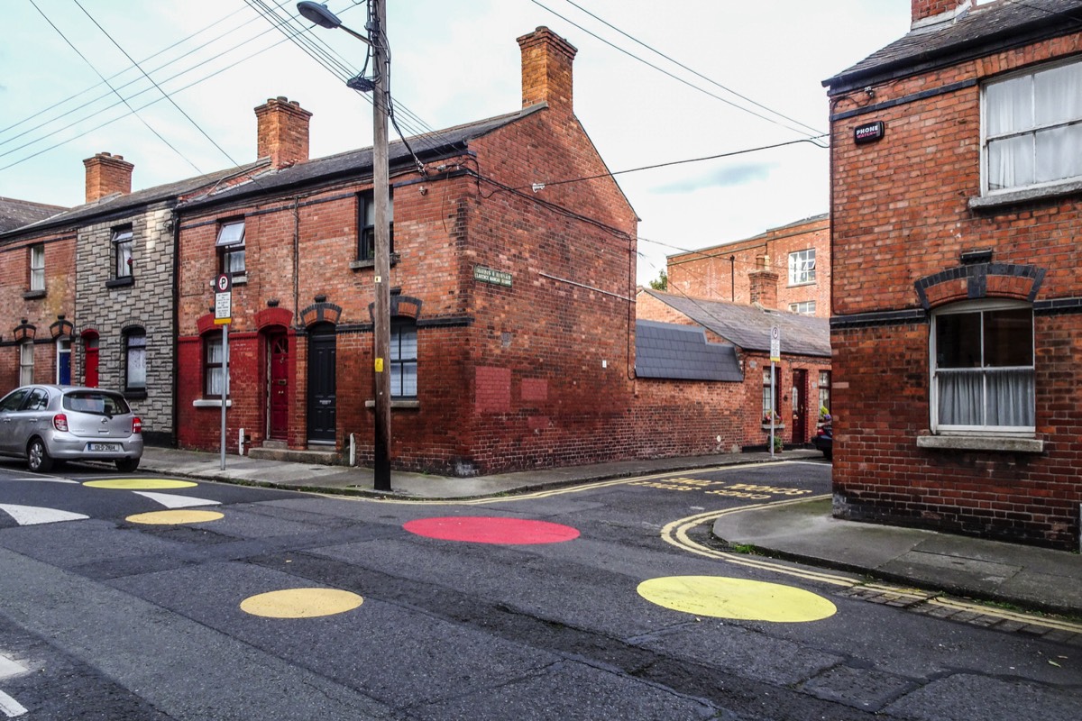 PENCIL SHAPED BOLLARDS  AND THE FRANCIS STREET SCHOOL ZONE  ON JOHN DILLON STREET - ST NICHOLAS PLACE - CLARENCE MANGAN SQUARE 010