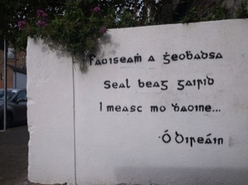  IRISH POEM ON WALL ON SYNGE STREET 