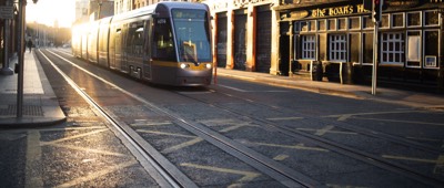  TRAM AT SUNSET 