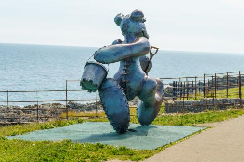 BEACH BEAR IN GREYSTONES - THIS BEAR HAS ATTITUDE 001