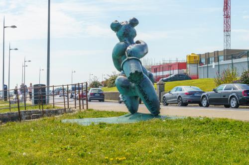 BEACH BEAR IN GREYSTONES - THIS BEAR HAS ATTITUDE  002