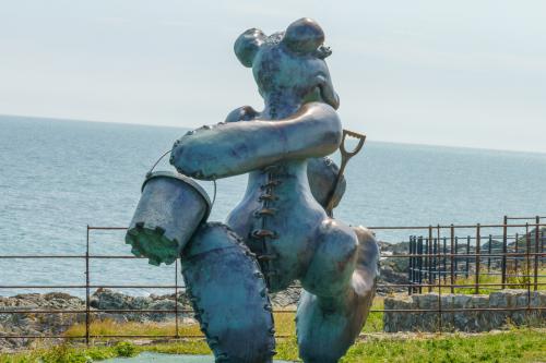 BEACH BEAR IN GREYSTONES - THIS BEAR HAS ATTITUDE  004