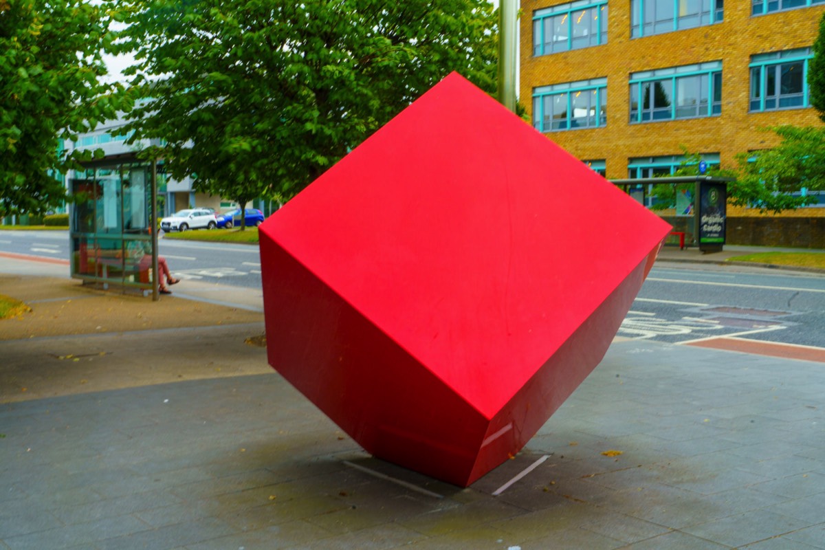 RED CUBE AT THE CUBES APARTMENT COMPLEX IN SANDYFORD 001