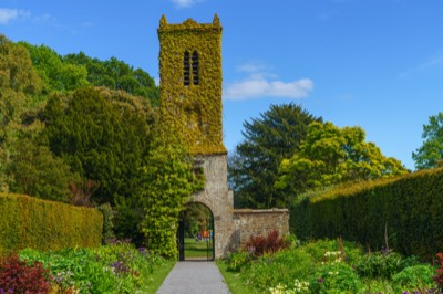  THE CLOCK TOWER IN THE WALLED GARDEN AT SAINT ANNE'S PARK  