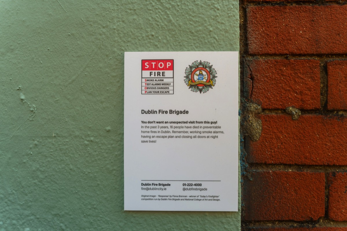 STREET ART ON CAMDEN ROW AND A WARNING FROM DUBLIN FIRE BRIGADE 002