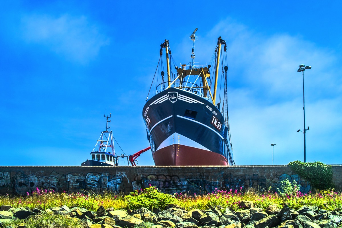 FISHING BOATS UNDERGOING MAINTENANCE  AT HOWTH BOAT YARD - 9 JANUARY 2009  004