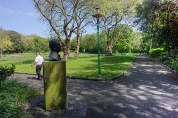BUST OF MICHAEL COLLINS AT ITS ORIGINAL LOCATION