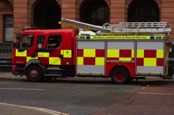 FIRE BRIGADE ON CALL OUT - BELFAST MAY 2015