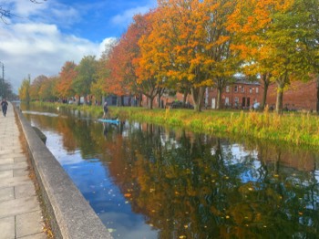 A DOG AND HIS MAN ON THE GRAND CANAL