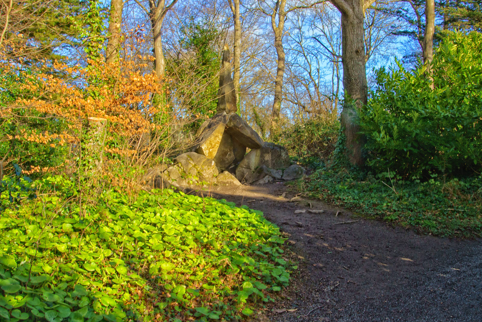 THE CROMLECH IS A FOLLY AT ST ENDA'S PUBLIC PARK